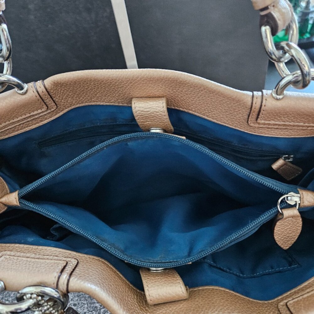 Coach Penelope Metallic Satchel NWOT - Picture 5 of 11